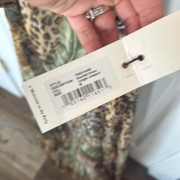 Retrofete Scarlett silk chiffon Dress in jungle leopard size Medium - Picture 9 of 12